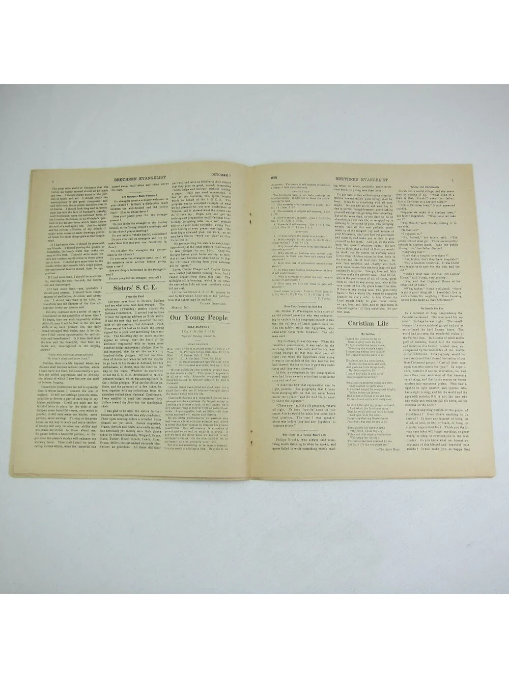 Brethren Evangelist Christian Newspaper Ashland Ohio Antique October 8th 1902